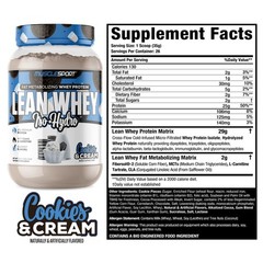 MuscleSport Lean Whey Iso-Hydro Whey Protein Powder Cookies & Cream 35g