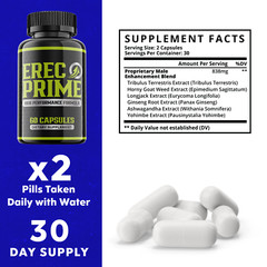 (2 Pack) Erec Prime Formula for Male Virility, Male Performance (120 Capsules))