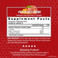 L-CARNITINE LS3 3000 Fat Loss-Metabolism Activator-Peach Nectarine (32 Servings)