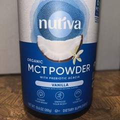 Organic MCT Powder Vanilla NUTIVA 10.6 oz BB 7/2026