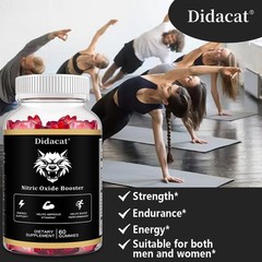 Nitric Oxide Booster Supplement-with Maca root 100mg,Ashwagandha 100mg-60gummies