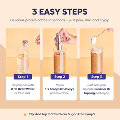 Javvy Protein Iced Coffee Brownie Batter Whey Protein 20 Servings 13.4oz