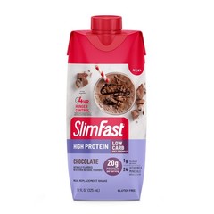 SlimFast Protein Shake, Chocolate- 20g 132 Fl Oz (Pack of 1), Chocolate