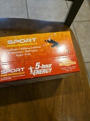 New Lot (2) x 5-Hour Energy Sport Pre-Workout Vital Orange 6-Pack Exp 10/30/2026