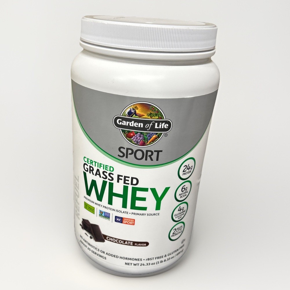 Garden of Life SPORT Certified Grass Fed Whey – Chocolate (20 Servings) EXP 9/26