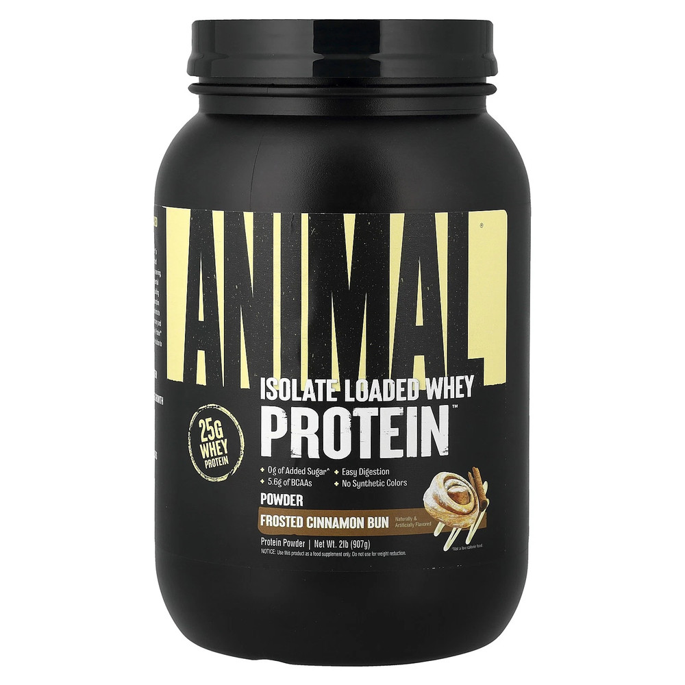 ANIMAL Isolate Loaded Whey Protein™ Powder, Frosted Cinnamon Bun, 2 lbs 03/27exp