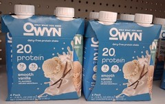 2 packs of 4 each OWYN Dairy-Free Protein Shake Smooth Vanilla 20g Protein