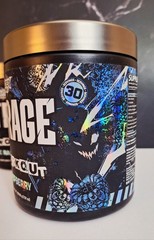 Nutrex Outrage Pre-Workout, Blue Raz, 2 Tubs, 400mg Caffeine, 30 Serv, 10/2028✨️
