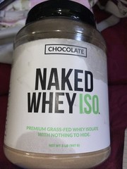 2LB Naked Whey – All Natural Grass Fed Whey Protein Powder, Chocolate (24 Serv)