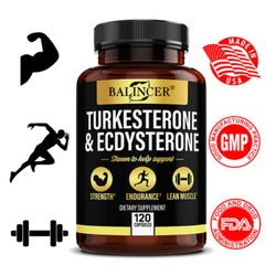 Turkesterone Capsules, 120 Capsules – Non-GMO & Gluten Free Supplement