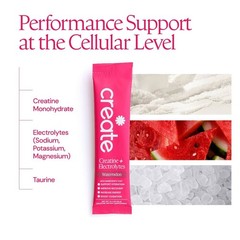 Create Wellness Creatine + Electrolytes Mix Monohydrate Stick Packs NSF 12ct