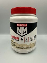 Muscle Milk Genuine Protein Powder, Vanilla Creme 30oz, Exp: 12-2026+