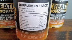 Creatine Monohydrate for Strength Endurance & Muscle Recovery 270 Gummies 5000mg