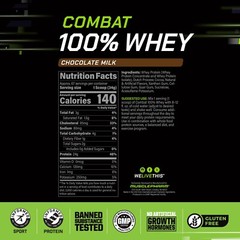 MusclePharm Combat 100% Whey Protein Powder – 5 lb, 70 Servings, Chocolate Milk
