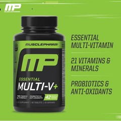 Muscle Pharm Essentials Multi-V+, The Athlete’s 90 Count (Pack of 1)