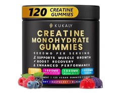 Kukaly Creatine Monohydrate Gummies for Men Women, 9000MG Creatine Gummies