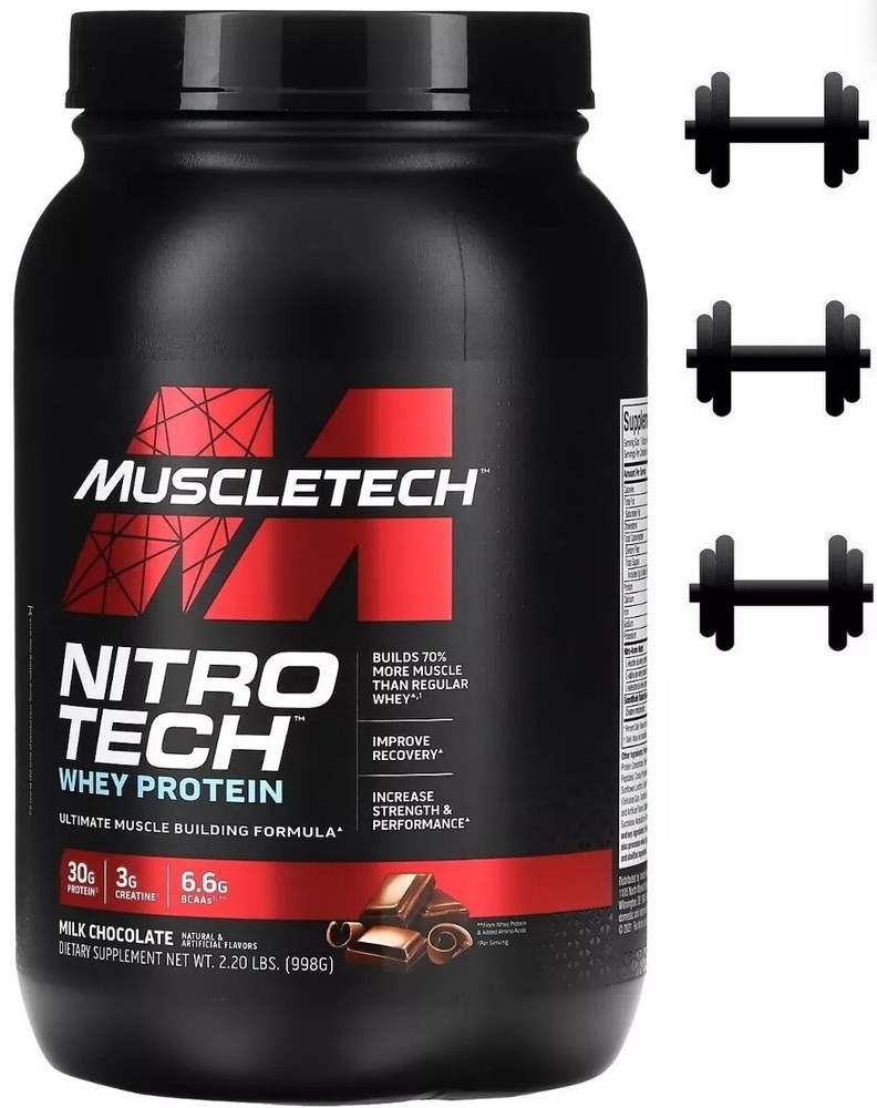 NEW MuscleTech Nitro Tech Whey Protein Milk Chocolate, Strawberry, Vanilla Cream