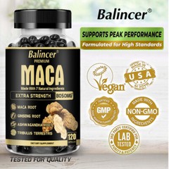 Maca Root Capsules Increase Muscle Strength Endurance Energy Supplement for Men