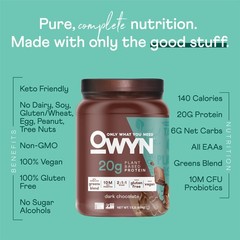 OWYN Only What You Need Plant-Based Protein Powder Dark Chocolate 1.17lbs