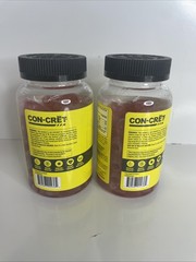 2 Pack CON-CRET Creatine Gummies Berry Zing Flavor, 60 Count Each BBD 12/26