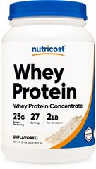 Nutricost Whey Protein Concentrate (Unflavored) 2 LBS