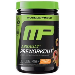 MusclePharm Assault Energy & Strength Pre Workout – 30 Servings, Sour Peach Ring