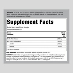 Creatine Capsules-120 Count-3000Mg-German Creatine Monohydrate-creapure