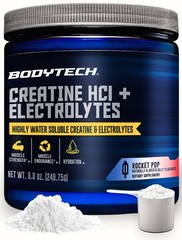 BodyTech Creatine HCl + Electrolytes 75 Servings (Pack of 1), No Color