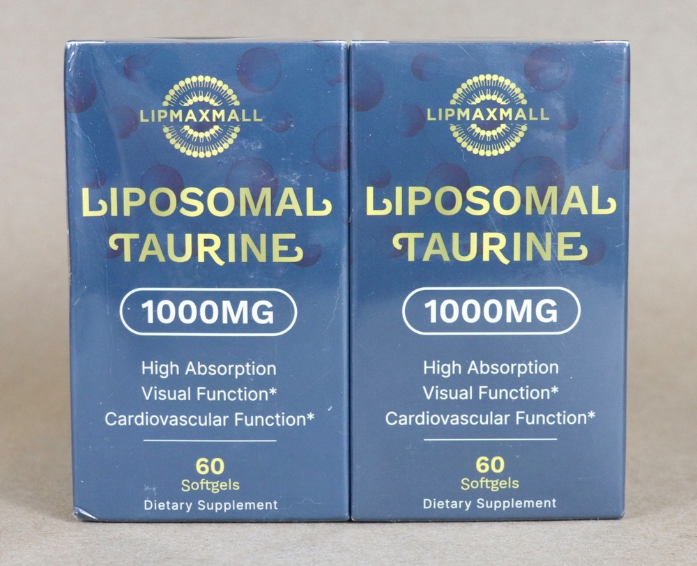 2 Liposomal Taurine Supplement 1000mg, High Absorption Amino Acid 60 Softgels