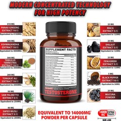Panax Ginseng Support Supports Muscle Growth Increased Energy 120 Capsules