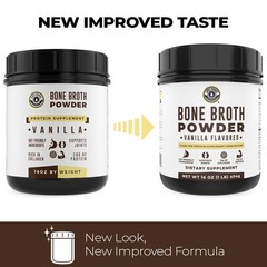 16oz Vanilla Bone Broth Protein Powder From 1 Pound (Pack of 1),