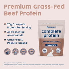 Complete Beef Protein Powder Isolate – Grass-Fed, Pasture-Raised, Dairy & Lactos
