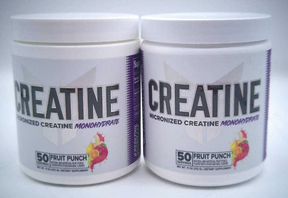 2Pk- Creatine, 100 Total Servings Fruit Punch, 11 Oz. Each, Exp. 4/27+