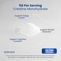 Creatine Monohydrate Powder Muscle Gain 5000mg Per Serv (5g) Made in USA