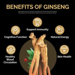 Korean Red Ginseng Root Capsules,342 mg,30/60/120Caps-Enhances Circulation