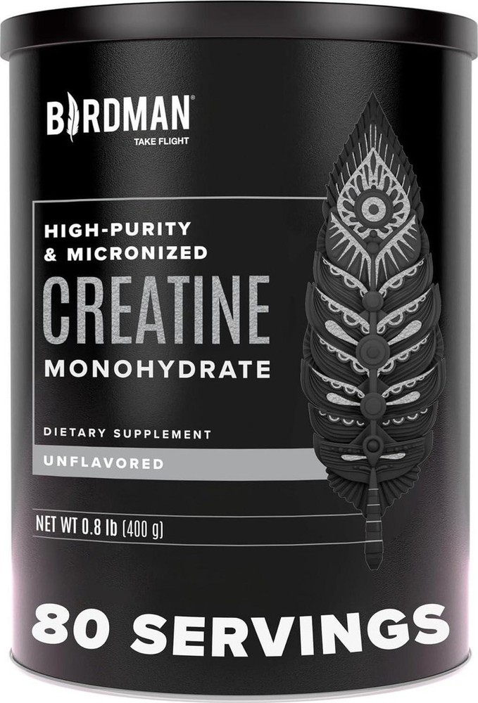 BIRDMAN Micronized Creatine Monohydrate Powder 80 Servings 400g Organic 10/28