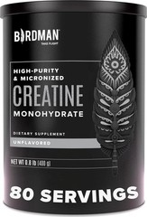 BIRDMAN Micronized Creatine Monohydrate Powder 80 Servings 400g Organic 10/28