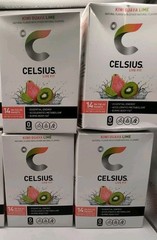 CELSIUS On-the-Go Drink Mix Powder Packets Kiwi Guava Lime 14 CT Ea Pack Of 4
