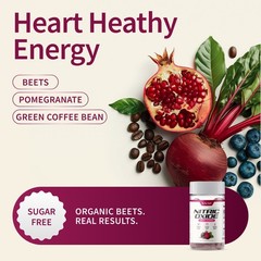 Sugar Free Cherry Beet Root Nitric Oxide Chews – Heart Health Support – 2 Pack