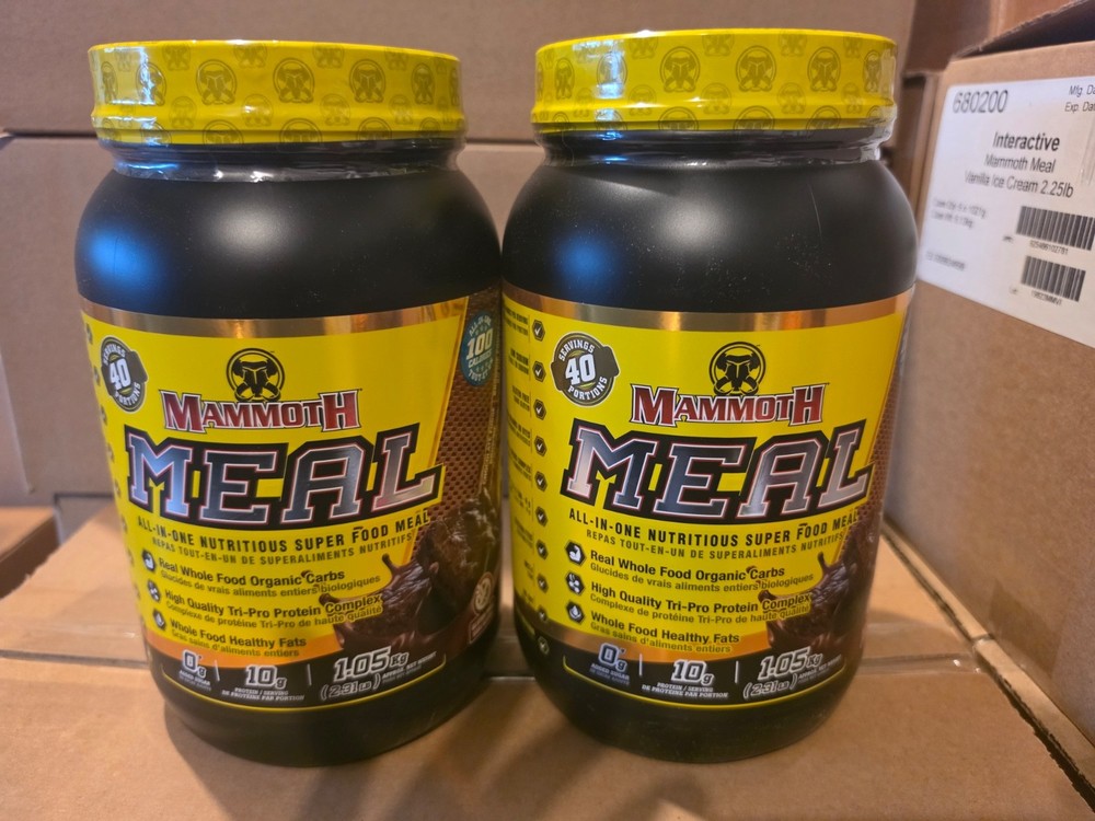 2 pack Chocolate Fudge Protein Powder 2.25lbs Mammoth Meal