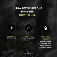 Ultra6 Nutrition Testosterone Booster Liquid Men Women Endurance Fast Absorption