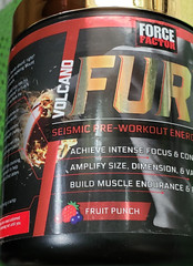 Force Factor – VOLCANO FURY Pre-Workout – Fruit Punch – 30 Serv – Exp 3/2026