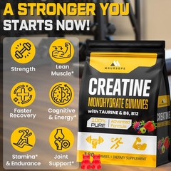 (180 Count) Creatine Monohydrate Gummies for Men & Women – Creatine Pre Worko…
