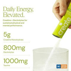 Create Wellness Creatine + Electrolytes Mix Monohydrate Stick Packs NSF 12ct