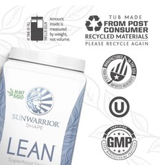 SUNWARRIOR SHAPE LEAN Superfood Shake Vanilla Plant Based Protein Nutrition NEW