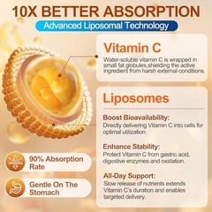 Liposomal Vitamin C Gummy for Adults: Organic Chewable Extra Strength Vitamin C