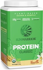 Sunwarrior Organic Classic Vanilla Protein 750g, Vegan Sprouted Protein Powder