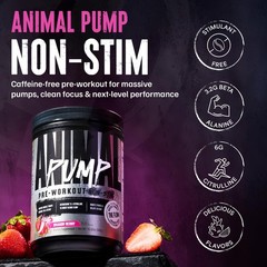 Animal Pump NS Stim-Free Pre Workout Powder for Men & Women – 20 Servings