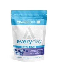 TransformHQ Boost Shot Powder Stick Packets, Blue Raspberry Energy – 7 Pack