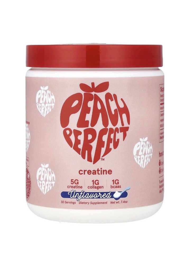 Peach Perfect Creatine Monohydrate Powder Unflavored 7.4Oz Exp 07/27-NEW SEALED